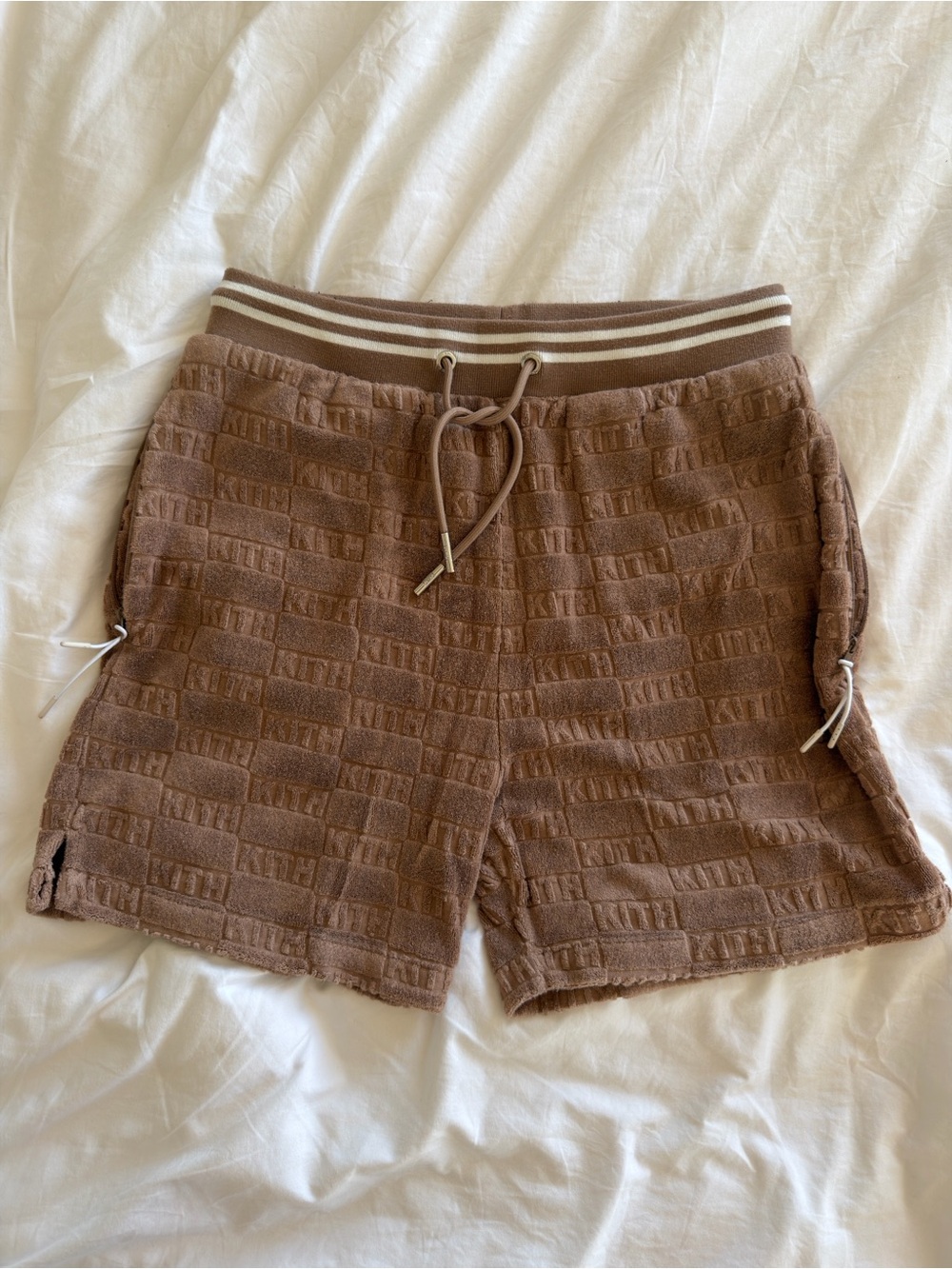 Kith Logo Brown Terry Shorts (XS)